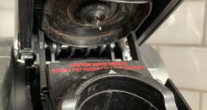 dirty keurig pod chamber that needs cleaning