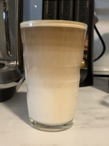 use a double espresso pod for a latte, not a gran lungo