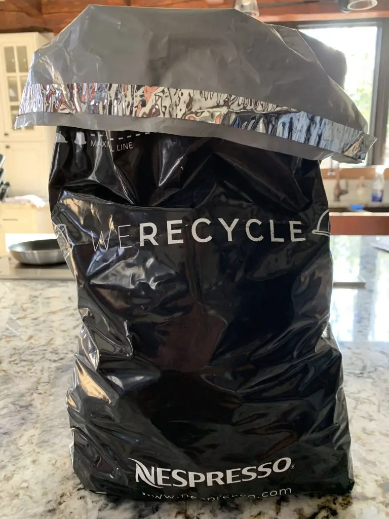 nespresso pod recycling bag (front)