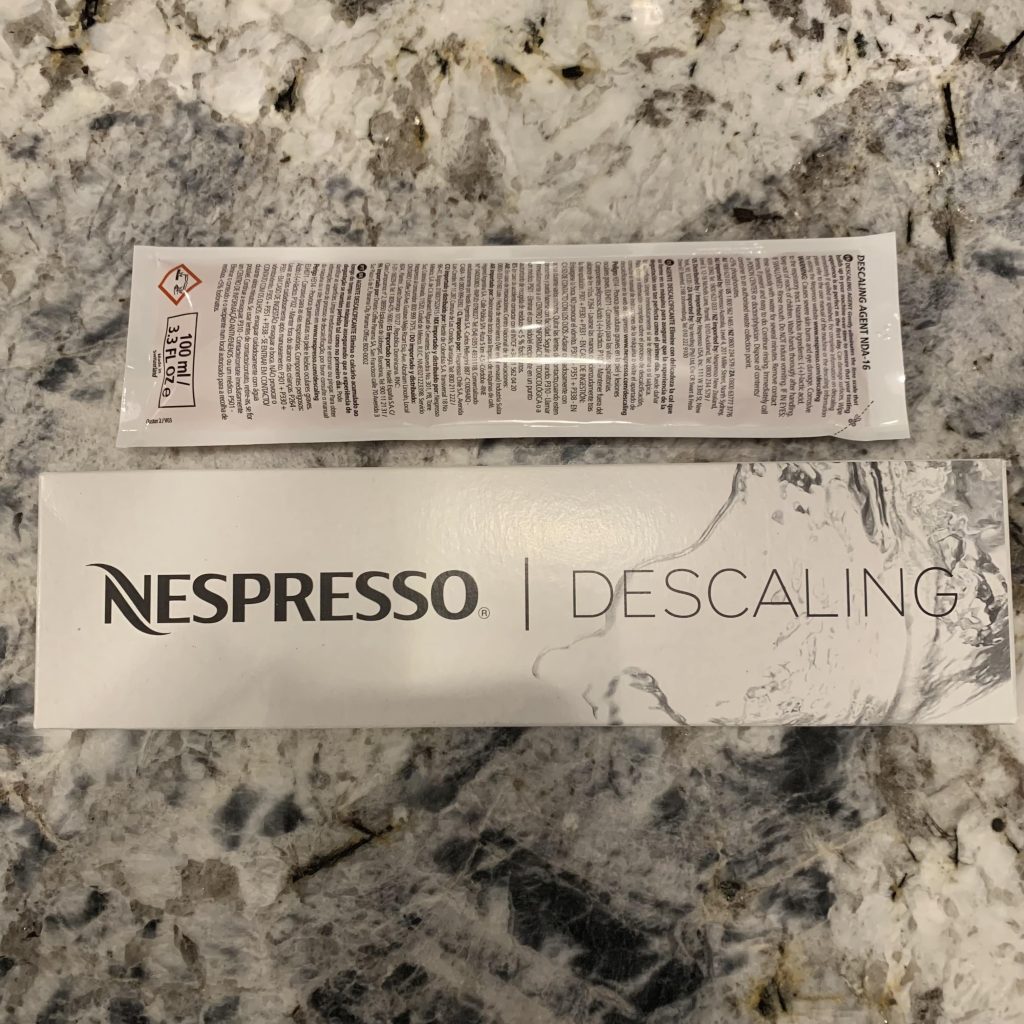 solution for nespresso inissia descaling